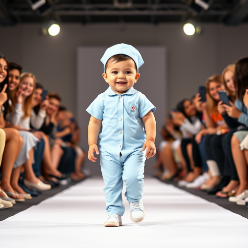Baby Nurse Shines on Runway in Charming Outfit