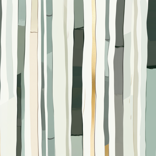 Bamboo forest design with abstract forms in green