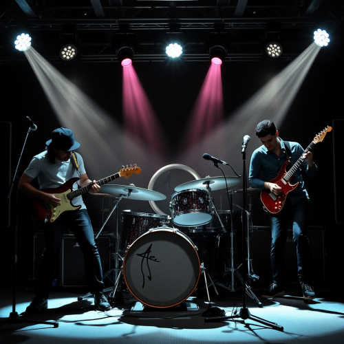 Band playing funky music on stage