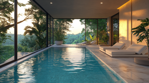 Beautiful Indoor Pool at High-End Resort