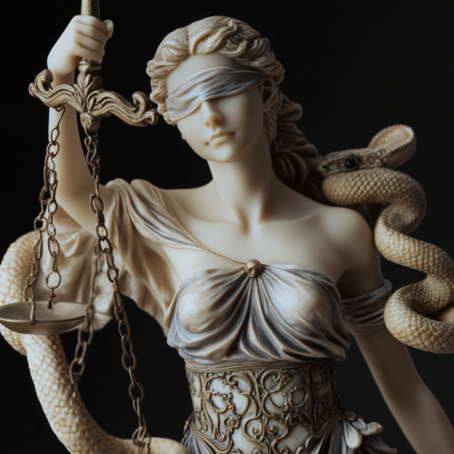 Beautiful Lady Justice Statue with Intricate Details