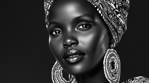 Beautiful portrait of Kenyan woman in professional studio