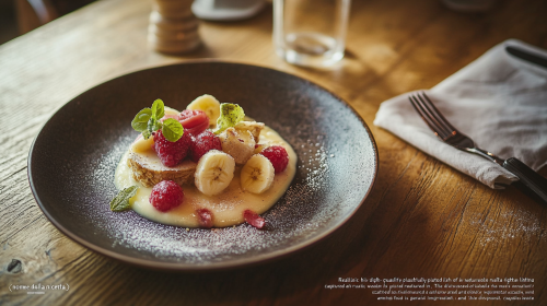 Beautifully Plated Overnight Oats on Rustic Table