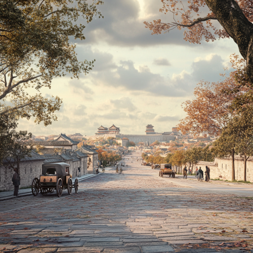 Beijing City in 1900s: Realistic 3D Render Castle 