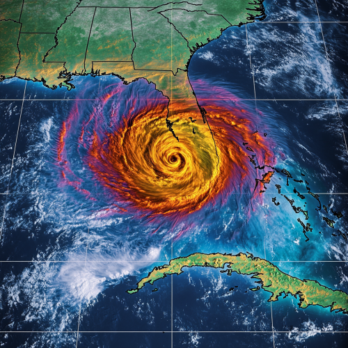 Biggest Gulf of Mexico Hurricane Approaching Florida Coast.
