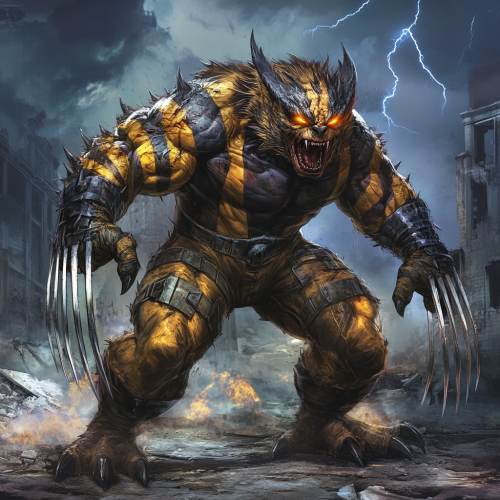 Bio-mutant hybrid creature with Wolverine and Godzilla features. Bio-mutant hybrid creature with Wolverine and Godzilla features.