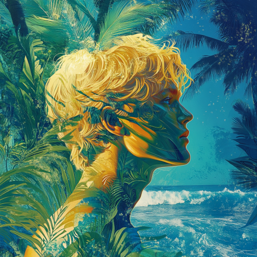 Blonde Person in Surreal Sea-Jungle Profile Picture Blonde Person in Surreal Sea-Jungle Profile Picture