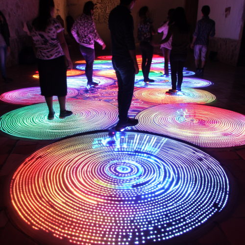 Board with sensors plays Michoacan music when stepped on