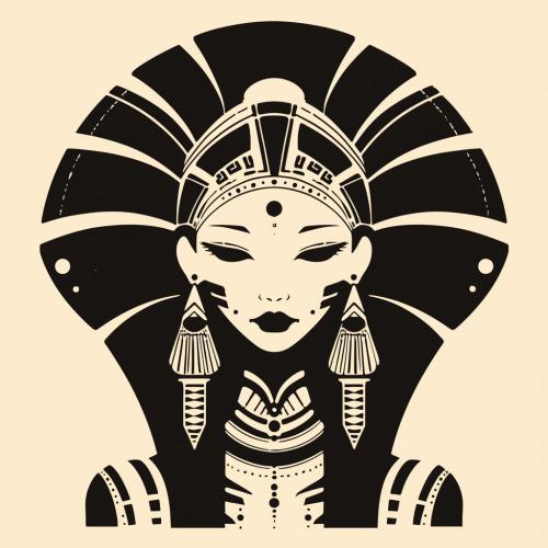 Bold, solid black shapes on neutral background, minimalistic design.