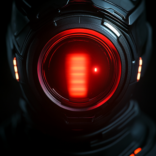 Bright red beam from close-up hiking headlamp