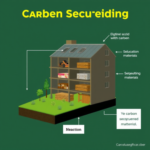Building chart displays how materials store carbon in presentation.