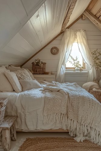 Calm and tidy cabin bedroom with serene atmosphere. Calm and tidy cabin bedroom with serene atmosphere.