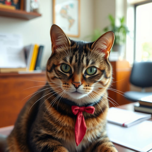 Cat lawyer in the room