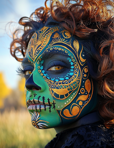 Catrina's Colorful Day of the Dead Portrait Outdoors
