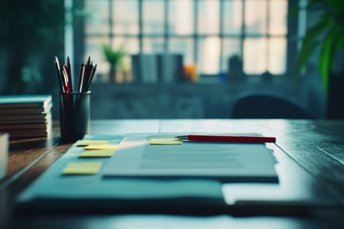 Changes made to office document with red pen