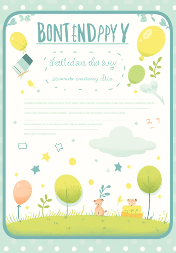 Child-friendly A4 background design for kindergarten newsletter, inviting.
