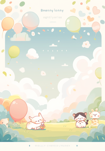 Child-friendly A4 background with soft pastel colors and illustrations.