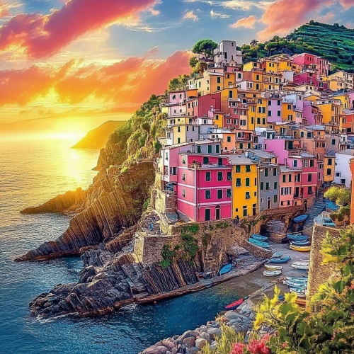 Cinque Terre: Colorful Village on Cliffs