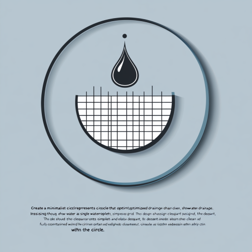 Circle icon with water droplet and simple grid inside.