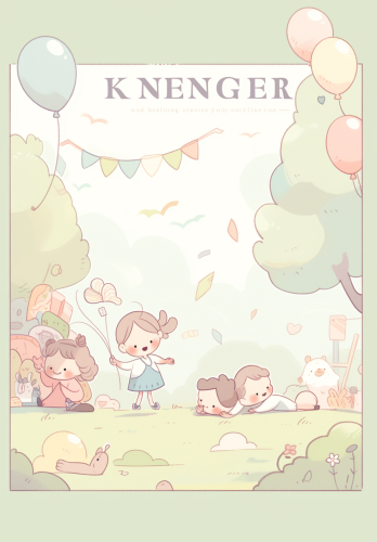 Clean, child-friendly A4 background design for kindergarten newsletter.