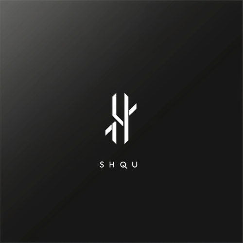 Clean, elegant SHAQU logo with geometric hints, black and white. Clean, elegant SHAQU logo with geometric hints, black and white.