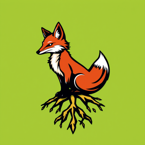 Clever Fox Roots Mascot Logo for T-Shirt Brand