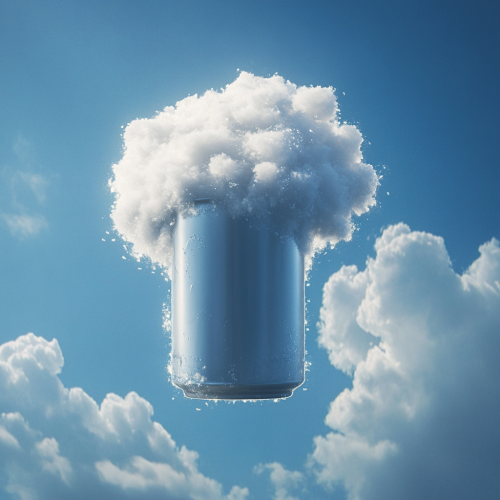 Cloud shaped like soda can, fluffy and light. Cloud shaped like soda can, fluffy and light.