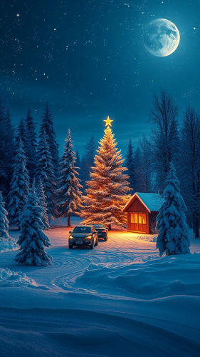 Colorful Christmas wallpaper for your mobile phone