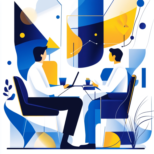 Digital Art of a Candidate giving Interiview Digital Art of a Candidate giving Interiview