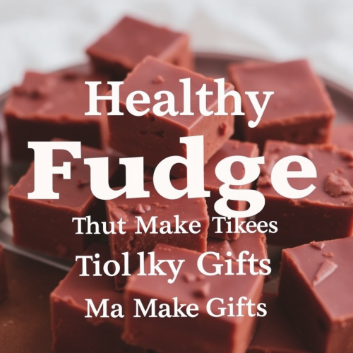 Cookbook background with Healthy Fudge Recipes - Gifts.