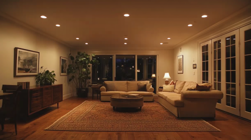 Cozy living room with warm, intimate lighting. Canon DSLR. Cozy living room with warm, intimate lighting. Canon DSLR.