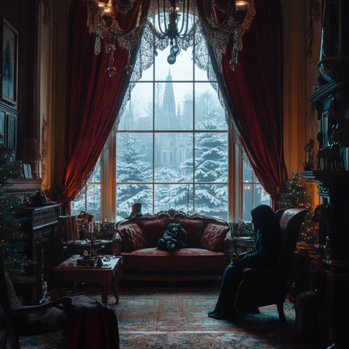 Creepy Christmas Night in Victorian Haunted Mansion