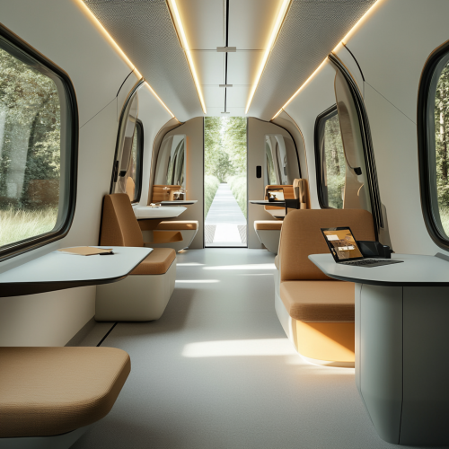 Customize seating for privacy, work efficiency in monorail.