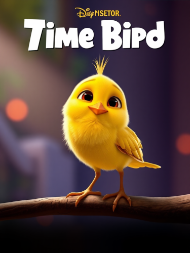 Cute Yellow Bird Pixar Movie Poster