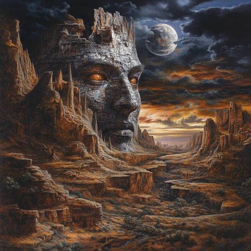 Dark Fantasy Native American Horror Landscape Art