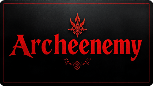 Dark Theme Archenemy Playmat with MTG Logo Style