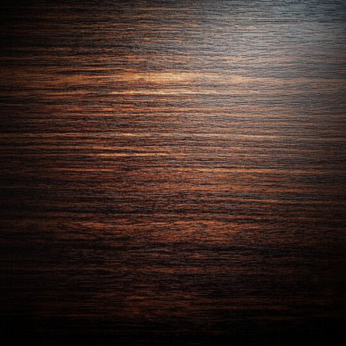 Dark walnut wood adds texture to products