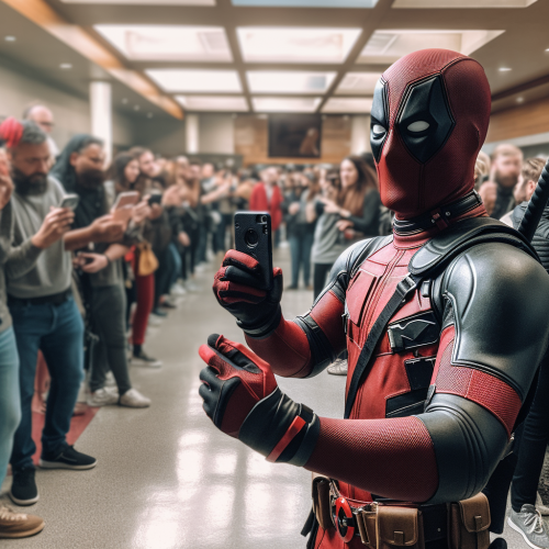 Deadpool Cosplayer Poses at Superhero-Filled Comic-Con