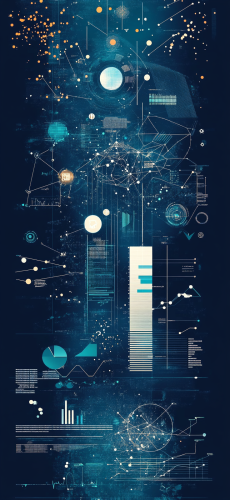 Deep Blue Background with Minimalistic Digital Art Deep Blue Background with Minimalistic Digital Art
