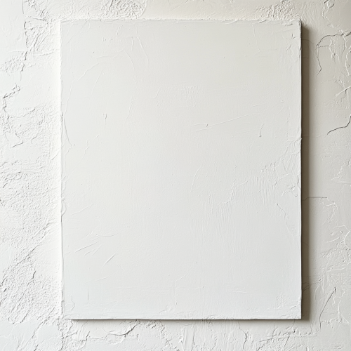 Defined rectangular space for wallpaper placement on white wall.