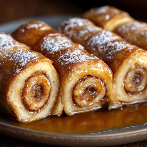 Delicious Cinnamon Roll French Toast Roll-Ups