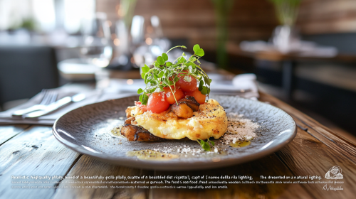 Delicious Omelette Plated on Rustic Table