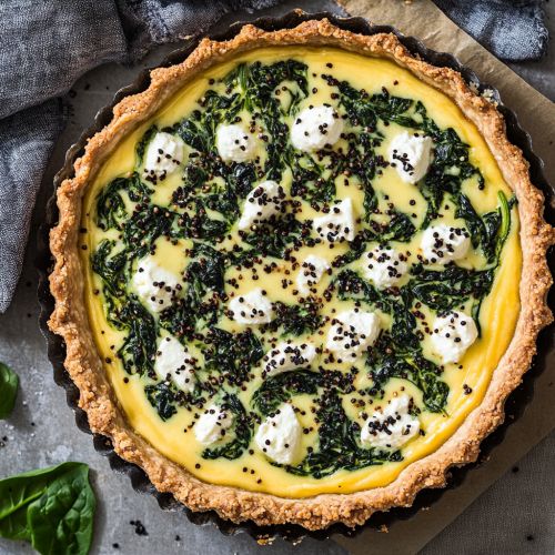 Delicious Spinach and Ricotta Tart in 8K