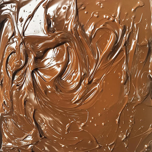 Delicious chocolate spreading with soft ripples