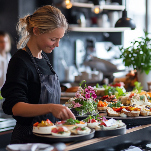 Deluxe Open-faced Sandwich Platter Served with Elegance