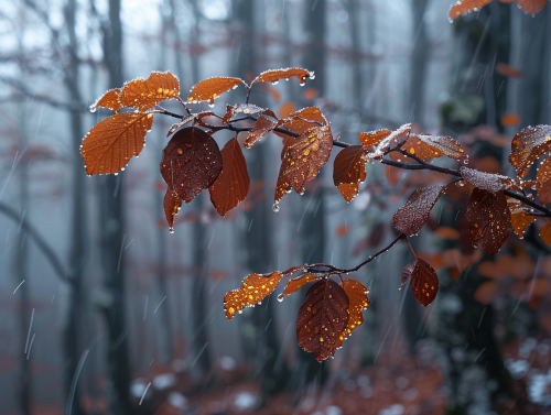 Detailed Winter Forest Morning: Hyper Realistic Photography