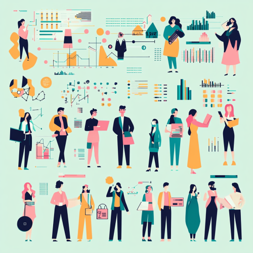 Detailed infographic showcasing demographic segmentation by age, gender, occupation.