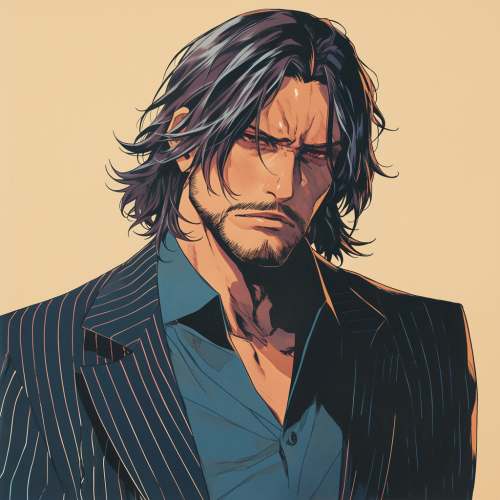 Diego Luna in black Zoot suit, BLEACH anime