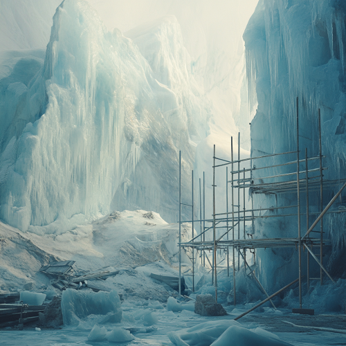 Discovering mysterious creature in Antarctic ice 1880s