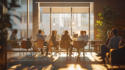 Diverse professionals collaborating in modern office, listening attentively. Diverse professionals collaborating in modern office, listening attentively.